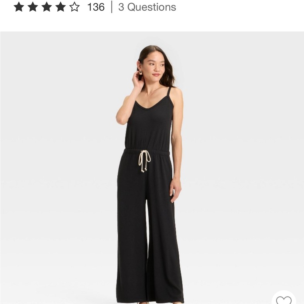 Universal Thread Black Jumpsuit with Drawstring